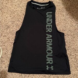 Girls S Under Armour Black HeatGear Tank